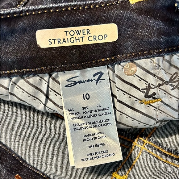 NWT Womens Seven7 Stretch Straight Crop Jeans Sz 10 - Picture 8 of 9